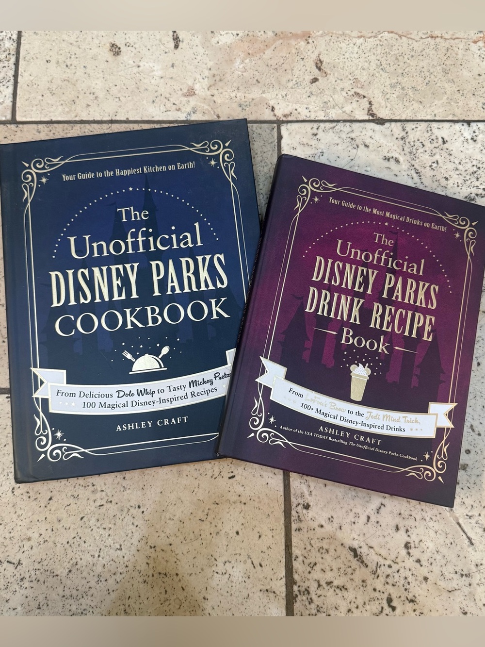 Set of 2 The Unofficial Disney Parks Cookbook & Drink Recipe Book Bundle